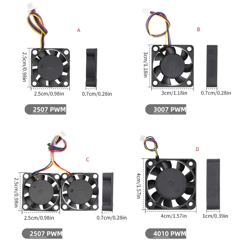 RPi 5 PWM �� ũ�� 3007/2507/4010 RPI5 ����� �µ� ���� ��