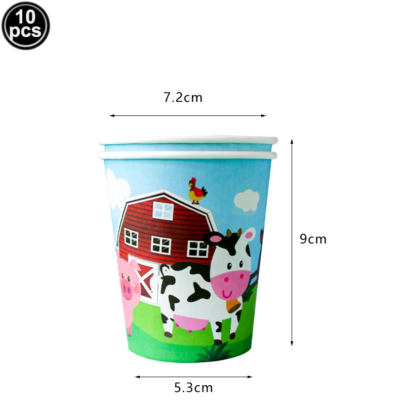 Tovaglia per feste di animali da fattoria Tovaglia in plastica usa e getta per fattoria Maiale Mucca Pecora Barnyard Tema animale Decorazioni per feste di compleanno - immagine 4