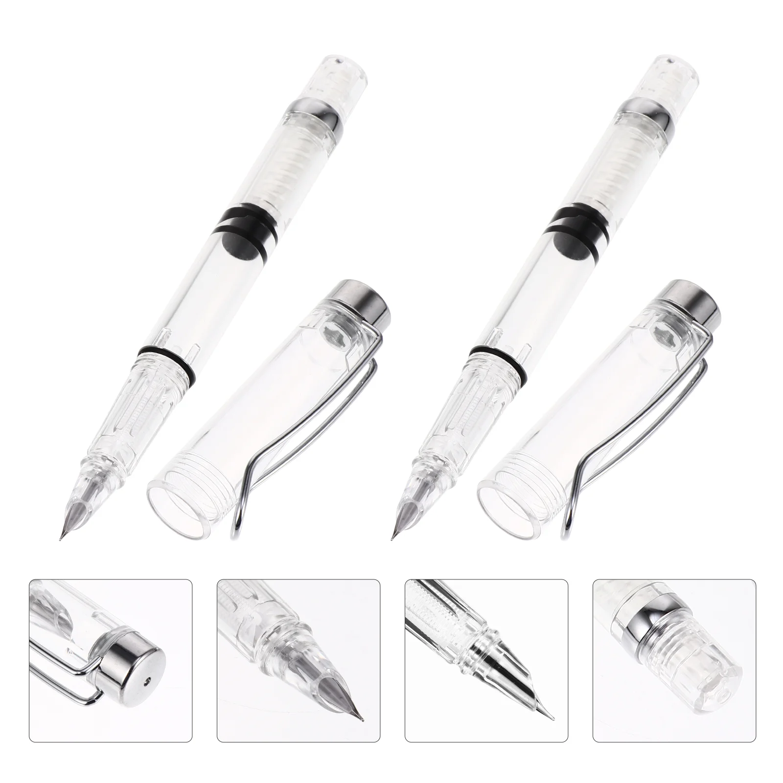 Transparent Calligraphy Pens Writing Pens School Stationery With Ink Absorber Students Practice Calligraphy Supplies dikawen luxury 0 5 nib metal writing calligraphy fountain pen stationery office school supplies brand ink pens