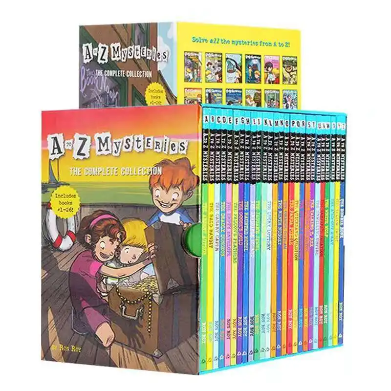 

26 книг/набор A To Z загадки Рон Рой Детские детективные обоснования новые детские начальные руководства романы английские наборы книг