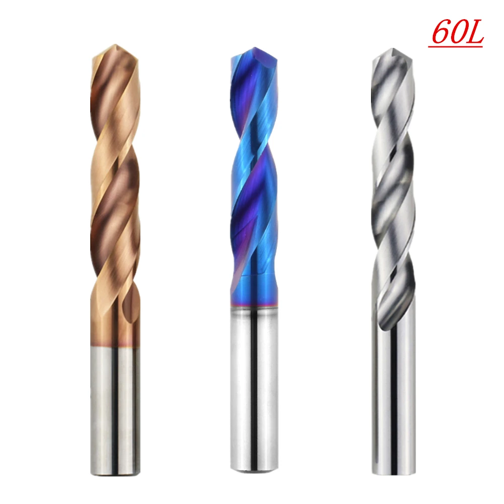 

NEW Carbide Drill Bits Hard Metal Drills Tungsten Steel Twist Drill Bit For Metalworking CNC Lathe Drilling Tools 1.0-6.0mm*60L