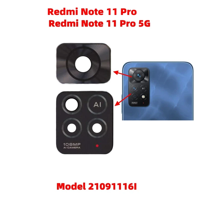 Vetro Lente Fotocamera Posteriore Per Xiaomi Redmi Note 11 Pro 5G - 2 Pezzi Con Cornice E Kit Riparazione - Foto 3