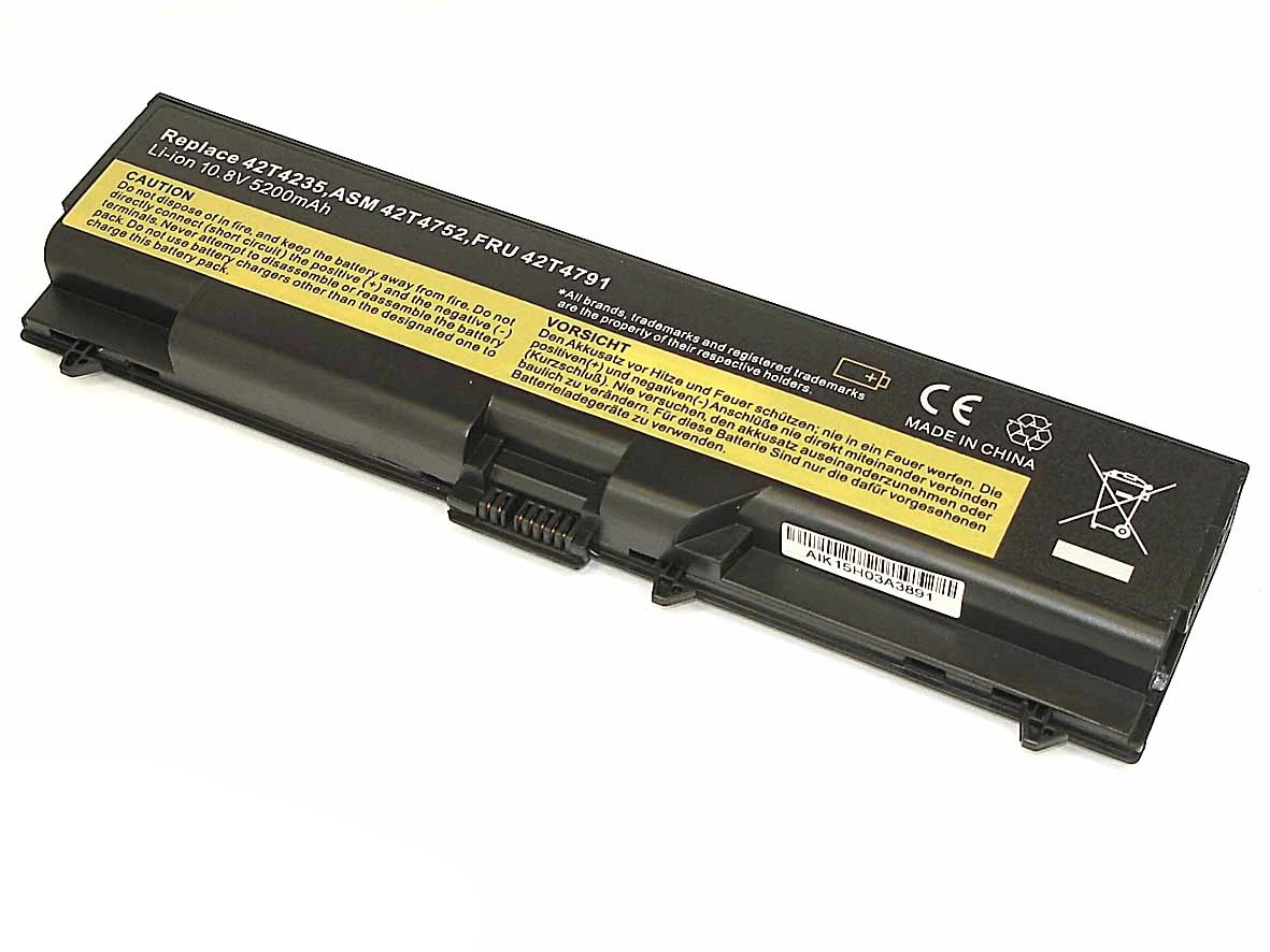 Аккумулятор для Lenovo ThinkPad SL510 10.8-11.1V (4400-5200mAh) | Компьютеры и офис