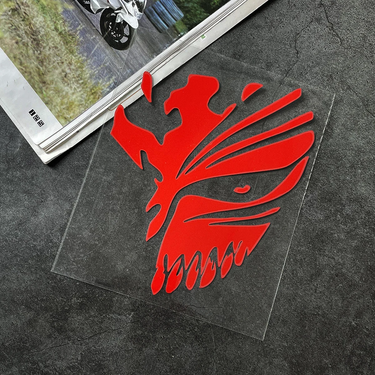 INDIGOS UG Adesivo Death Chopper Decal - Bianco 106x88 Mm - Per Auto, Moto, Laptop, Finestre