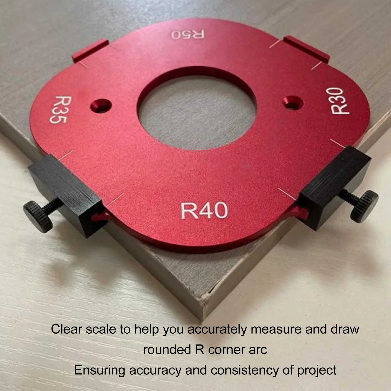 Corner Radius Template 4 in 1 Round for Positioning Bit Jig Router Trimming Machine Woodworking Router Round Corner Template