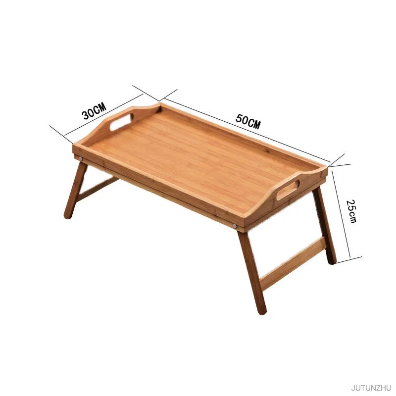 Laptop Desk Stand Computer Desk 50x30x25cm Portable Natural Bamboo Bed Tray Breakfast Laptop Desk Reading Gaming Desk Folding Table Useful Simple Kitchen Tool