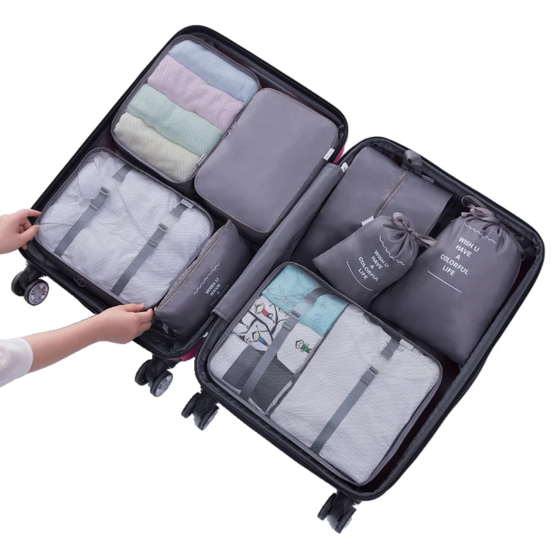 

Organizer bags Tote Travel Luggage Pouch Storage Bag Case Packing Women Men Clothes Shoes Tidy Waterproof Storage box 8Pcs/set