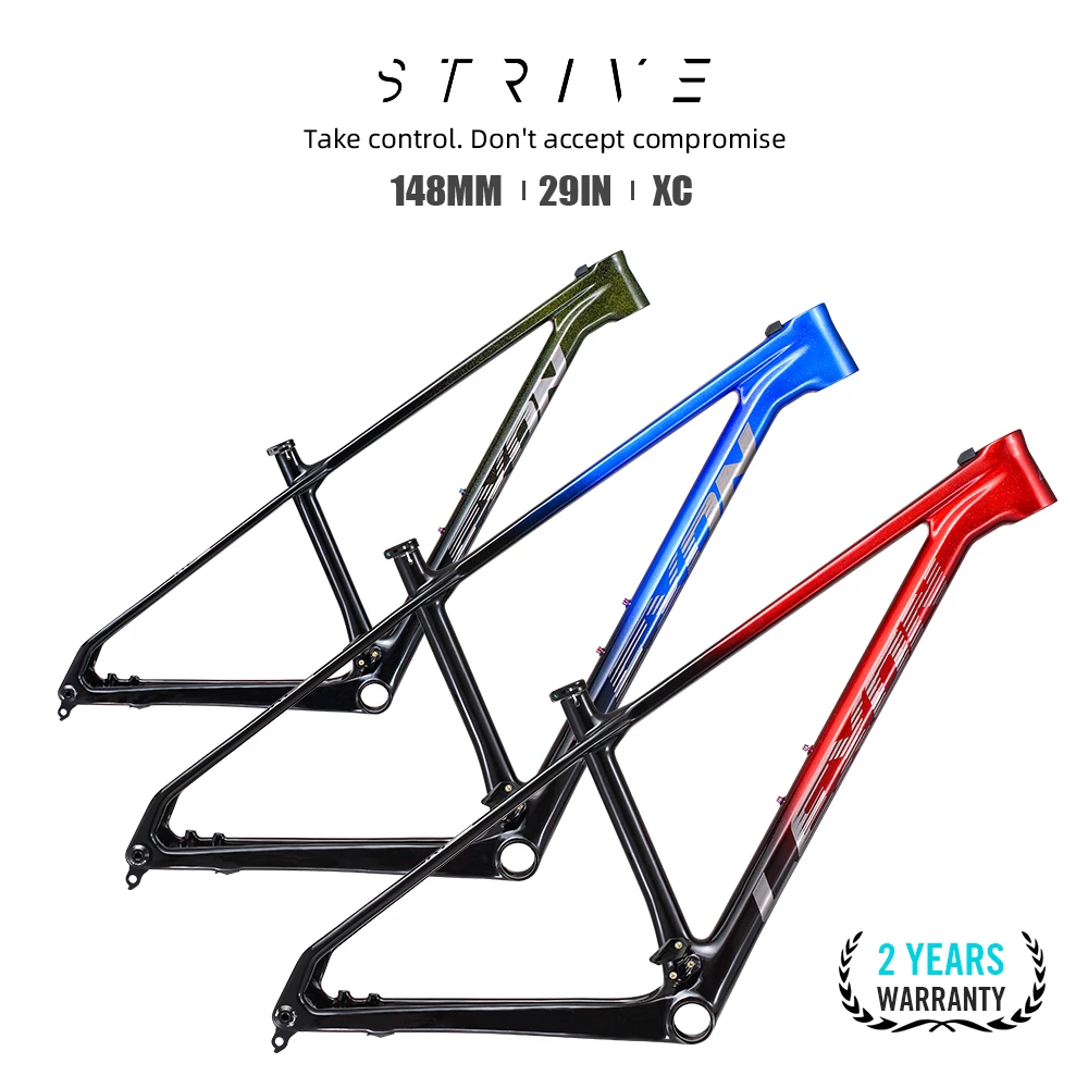 LEXON STRIVE Carbon MTB Frame 29er Mountain Boost 148x12mm Axle Ultralight Carbon Frames 15/17/19inch 29er Bicycle Part Frameset