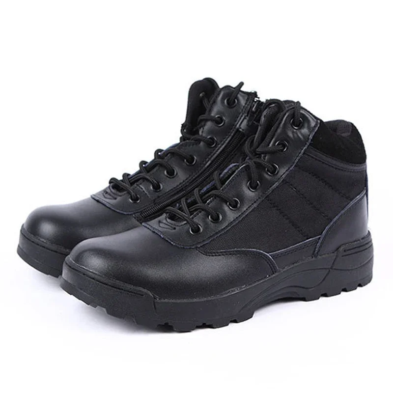 Summer Desert Tactical Boots Combat Hiking Black Ankle Boots Men Shoes Work Zapatillas Botas Plus Size