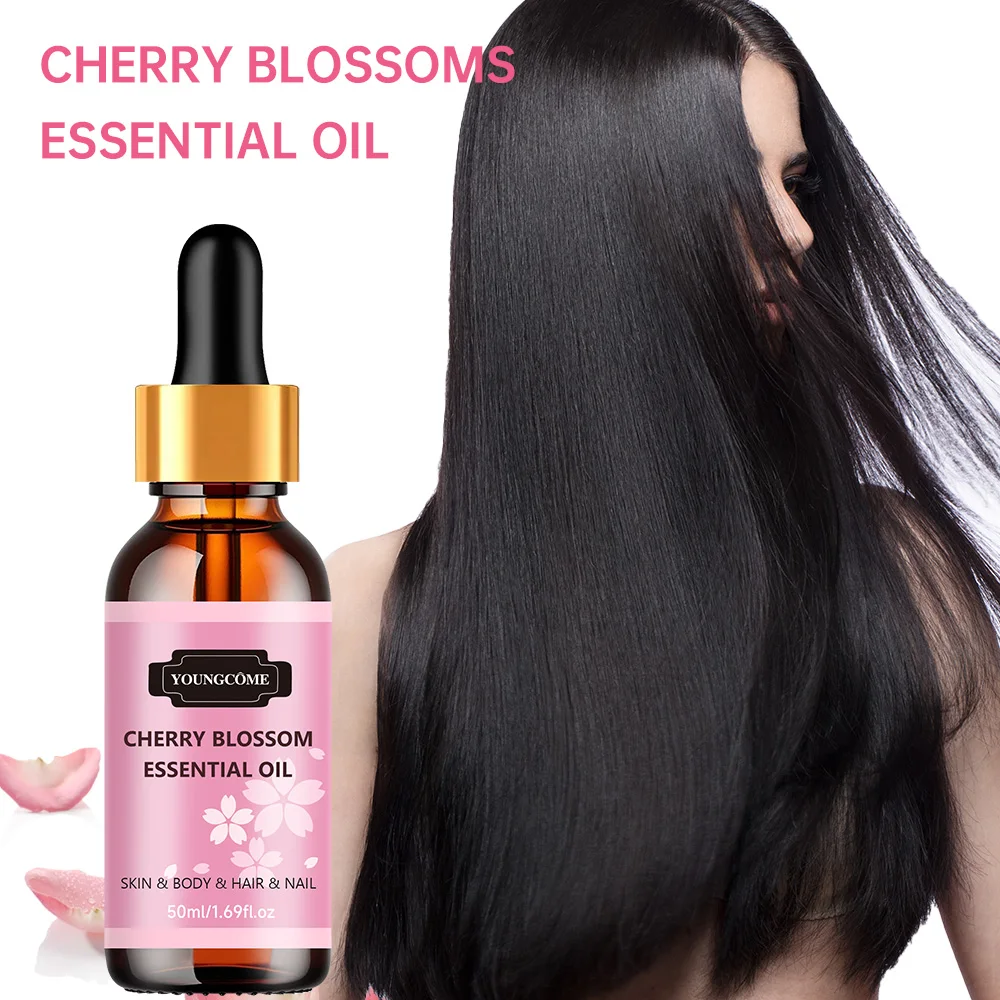 Hair Oil Hair Essence Oil Natural Cherry Blossom Essential Repairs Damaged Hair Improves Quality Moisturizes