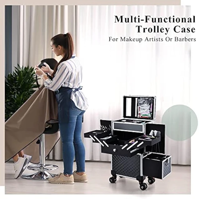 VANITY MAKE UP Case Beauty Trolley Organizer Nail Tech Hairdresser Bag  Suitcase £87.92 - PicClick UK