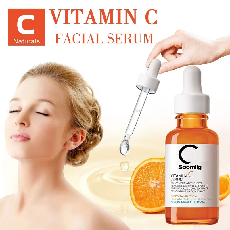 Vitamin C Skin Serum with Hyaluronic Acid Anti-Wrinkle Easily Absorbs Rejuvenates Skin for A Revitalized Radiance сыворотка восстанавливающая с экстрактом семян льна care restore serum with flax seeds