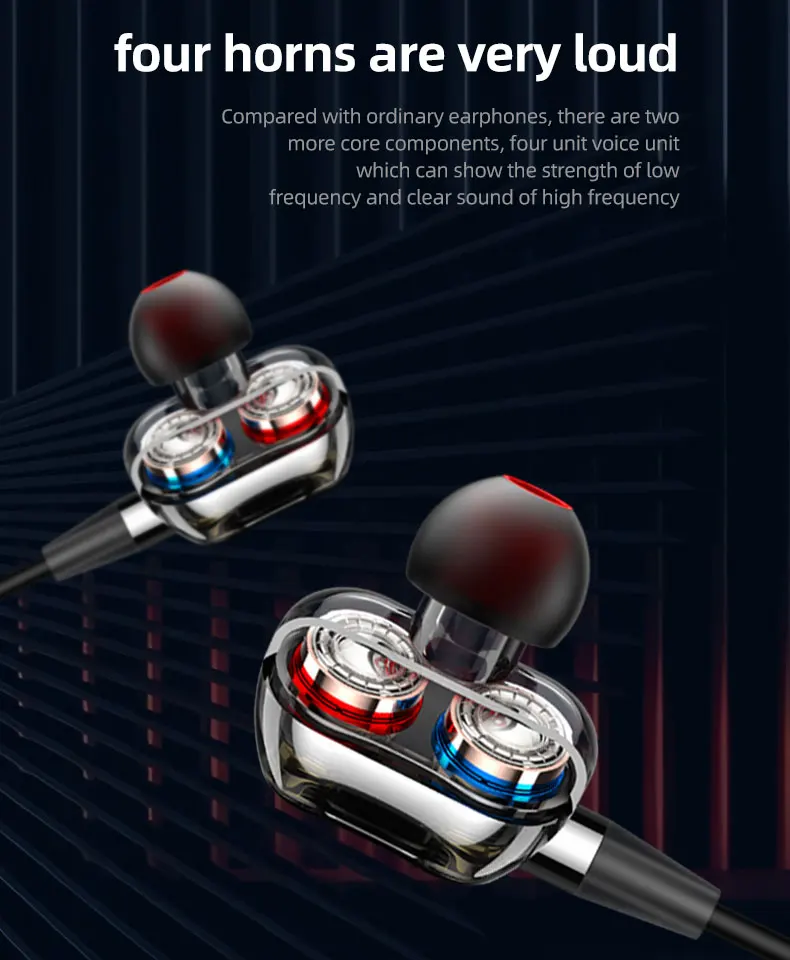 Original Iconic Brand HE05 Pro Wireless Bluetooth Neckband Earphone IPX5 Waterproof Microphone Sports Noise Reduction 4-Speaker