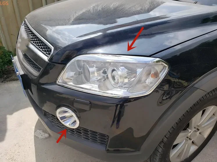 

For Chevrolet CAPTIVA 2009-2014 ABS Chrome before Headlight decorative frame protection decorative car accessories