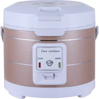 24V  Rice Cooker  Truck Soup Steamer Heating Lunch Box Meal Heater Warmer 3L Home Appliance for Camping Gold English Menu 1