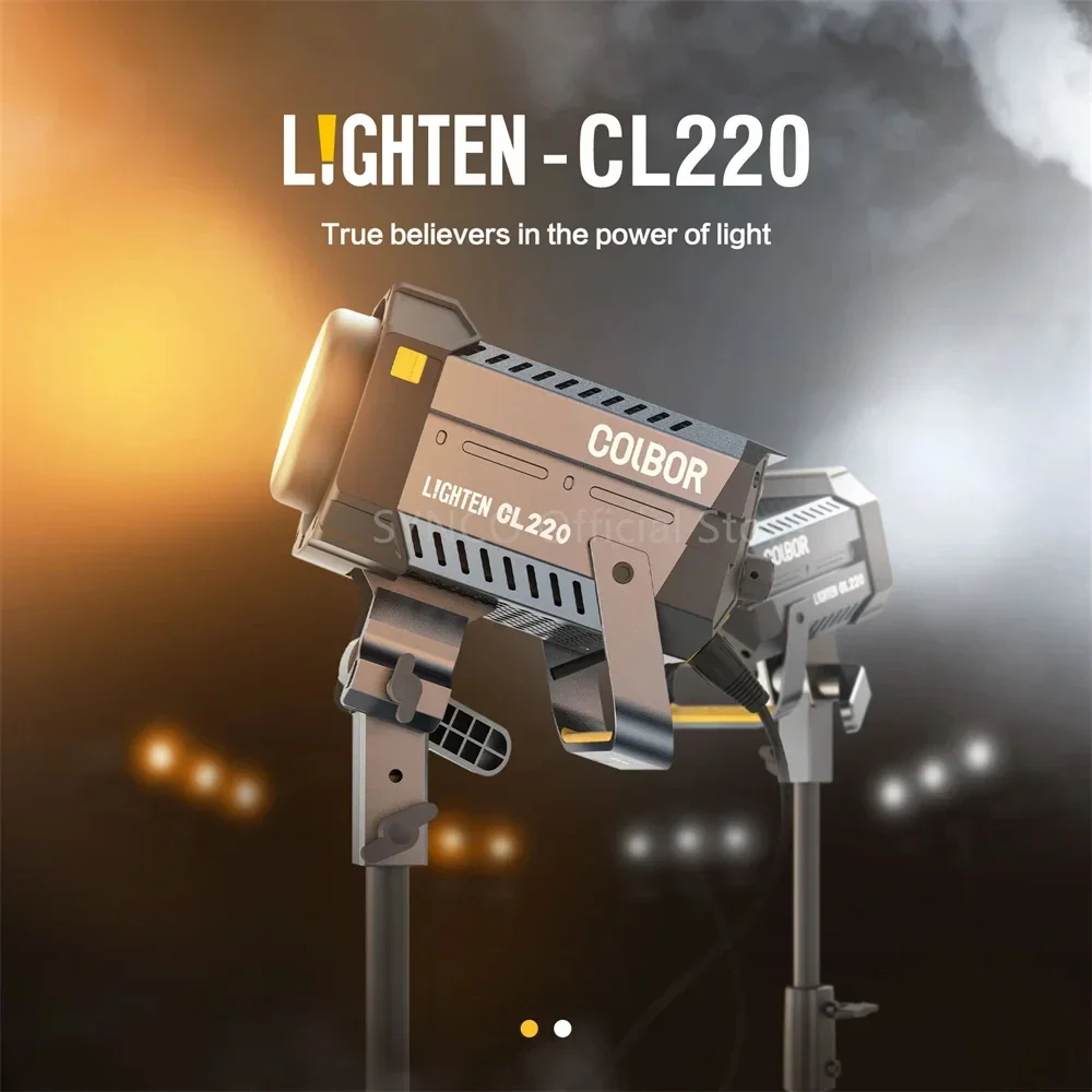 Synco COLBOR CL220 200W 2700-6500K Bi-Color PhotographyCOB Video Light with APP