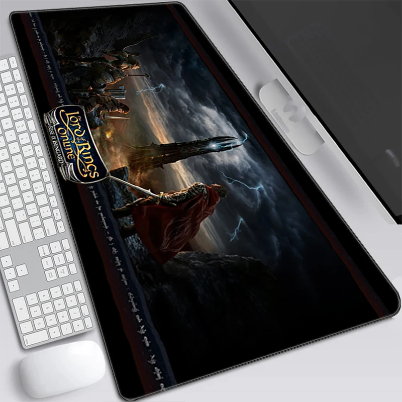 L 반지의 제왕 마우스 패드 게이머 키보드 게이밍 매트 Mausepad 패드 대형 매트 노트북 미끄럼 Mause Anime Pc 액세서리