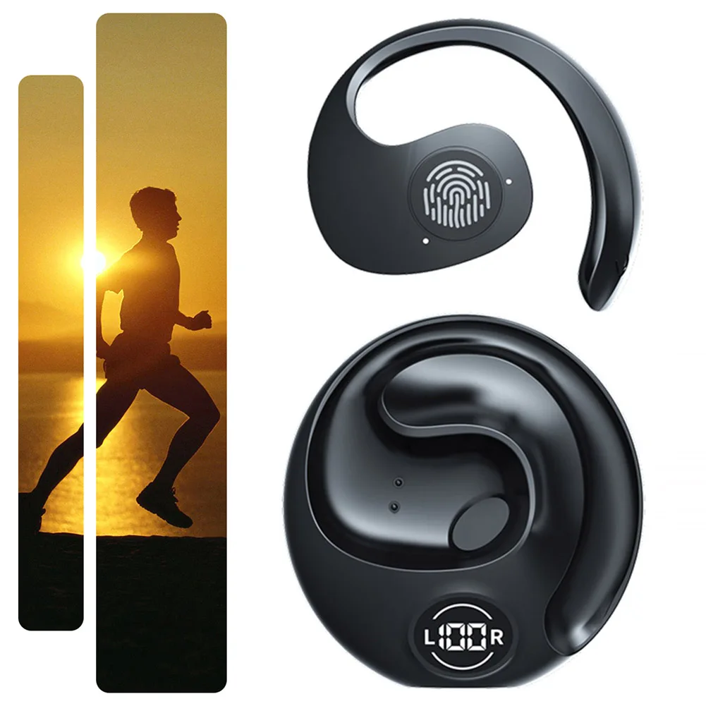 마이크 포함 무선 헤드폰, 블루투스 호환, 5.3 오픈 이어, OWS 이어버드, 휴대용 HIFI 헤드폰, 달리기 운동 스포츠용