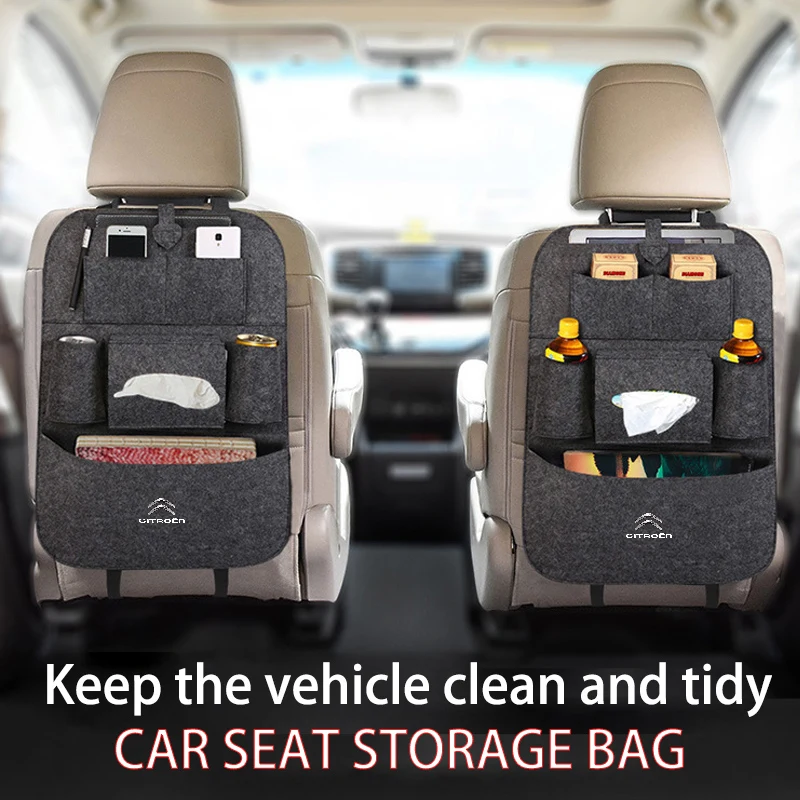 Universal Car Seat Back Storage Hanging Bag Tasche Organizer Per Citroen C5 C1 C2 C6 C4L Ds3 Ds4 Ds5 C-Elysee Grand Berlingo