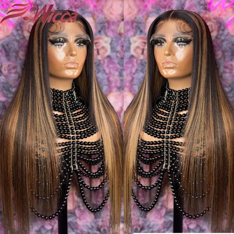 

Highlight 1B27 13x4 Lace Front Human Hair Wigs For Women Brazilian 13x6 Lace Frontal Wig Pre Plucked Colored Human Hair Wigs