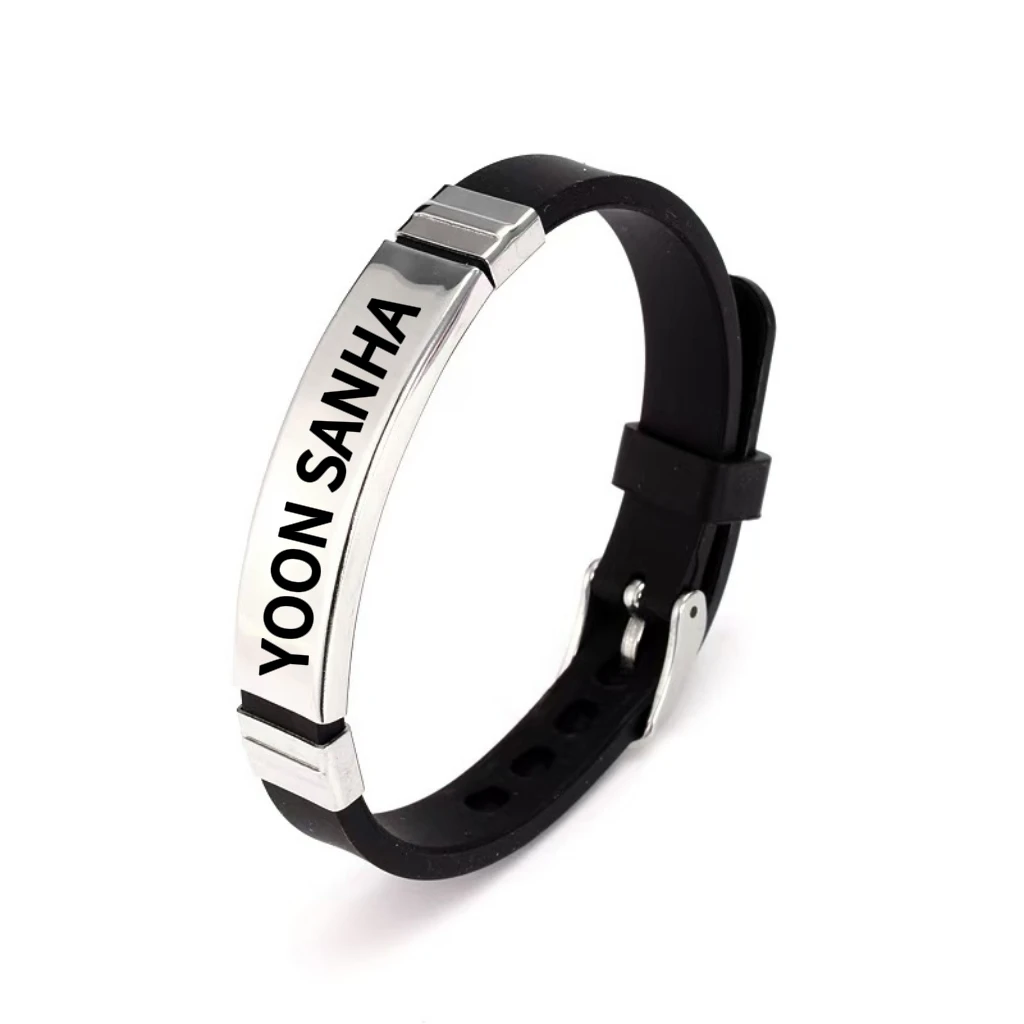 ASTRO KPOP CHAEUNWOO moonbin YOONSANHA MJ Silicone & Stainless Steel Bracelets Bangles for Fans bangle bracelet stainless steel bracelet silicone bracelet