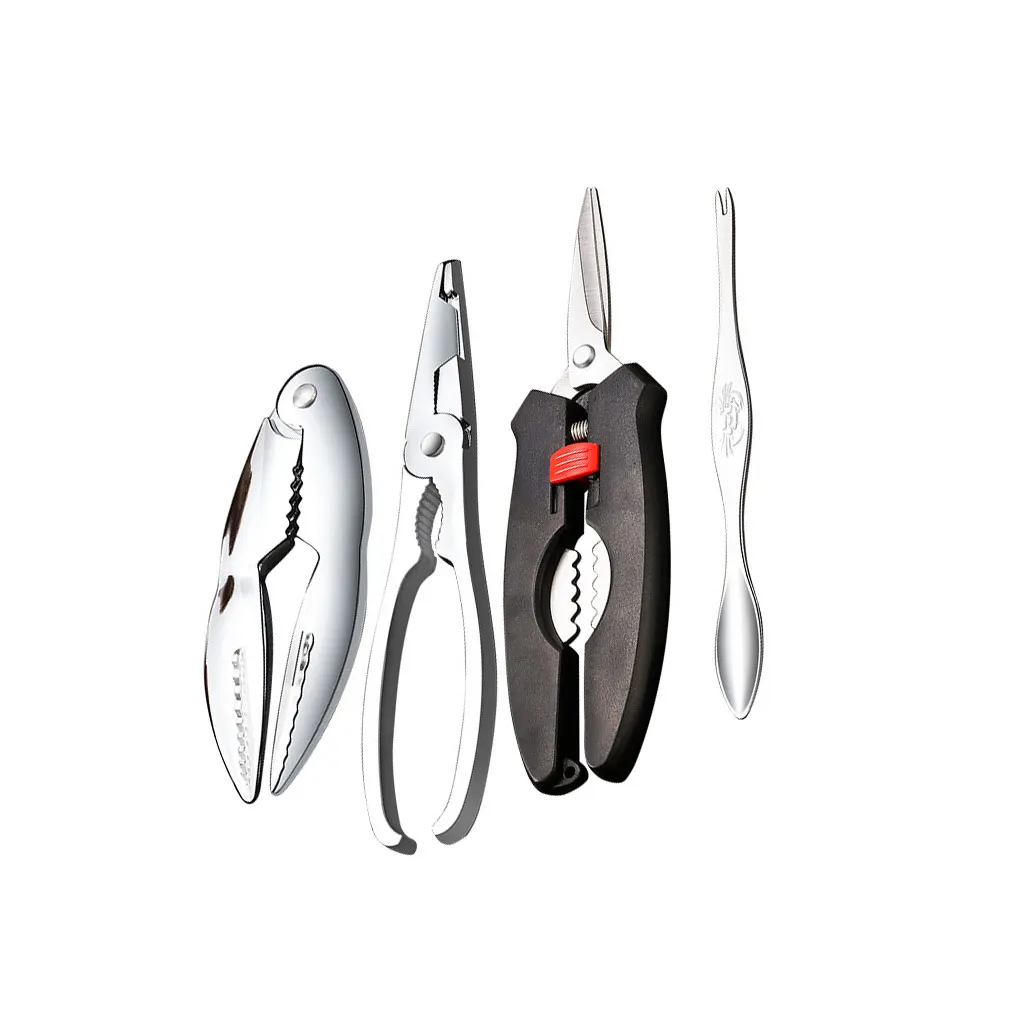 

Инструменты для морепродуктов, набор зажимов, многофункциональные плоскогубцы, ножницы, раковина, Бытовая Кухня, столовая