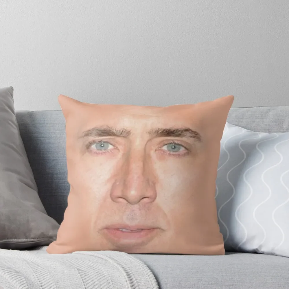 

Nicholas Cage Face Pattern Throw Pillow