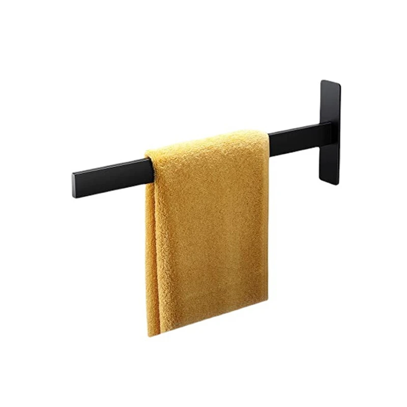 1PCTowelRackSquareSingleLeverTowelRackSelfAdhesiveBathTowelRackStainlessSteel
