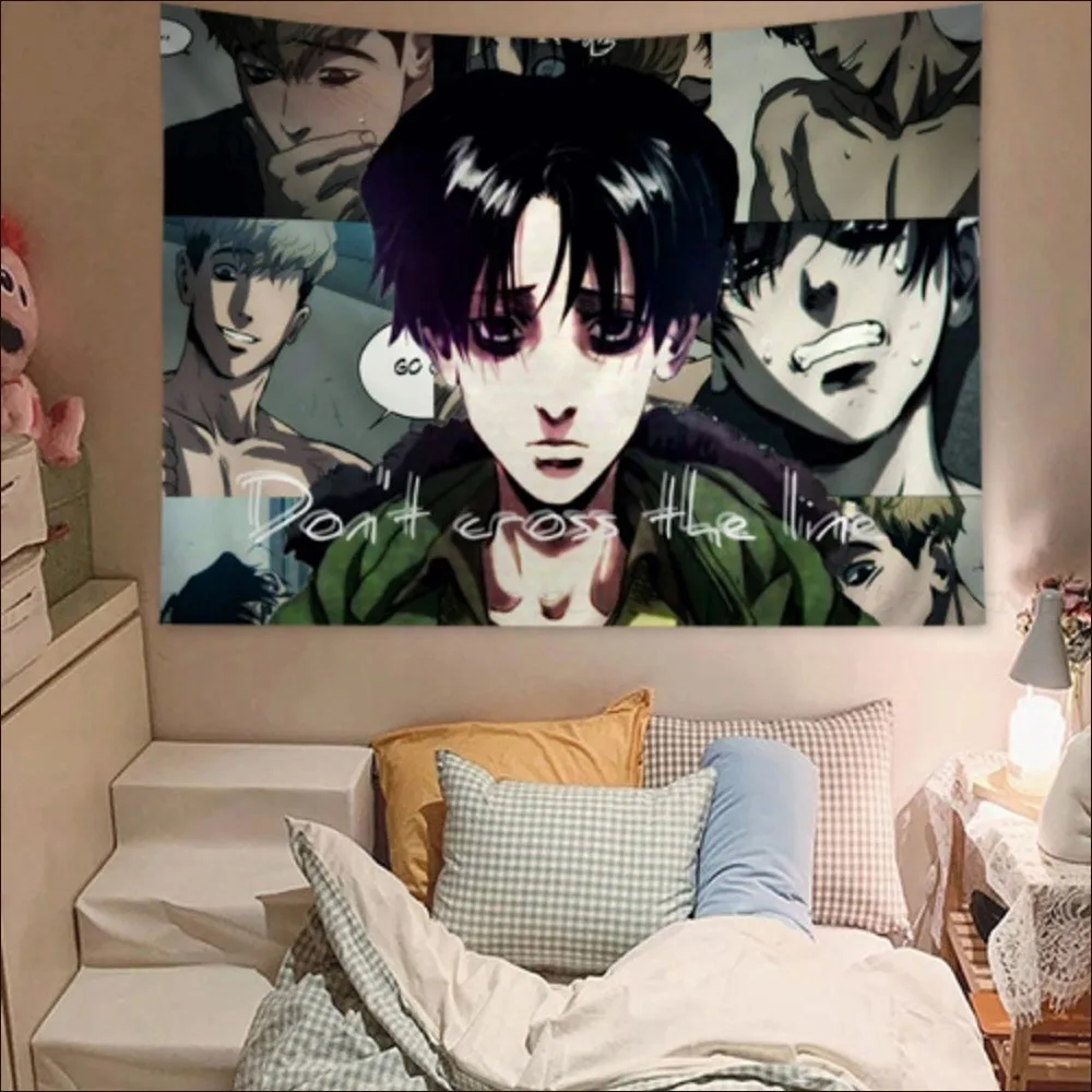 

Comics K-Killing-S-Stalking Tapestry Cartoon Tapestry Art Science Fiction Room Home Decor Wall Hanging Sheets