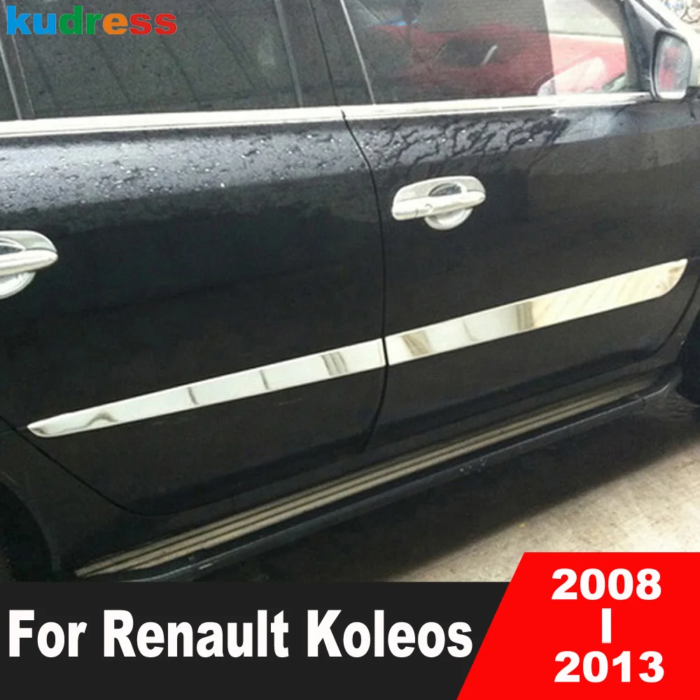 

Side Door Body Trim For Renault Koleos 2008 2009 2010 2012 2012 2013 Steel Door Panel Streamer Moding Strips Car Accessories