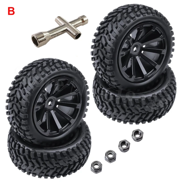 2 Pieces RC Wheels Tires Replacements for HBX 16889 Trucks RC - AliExpress