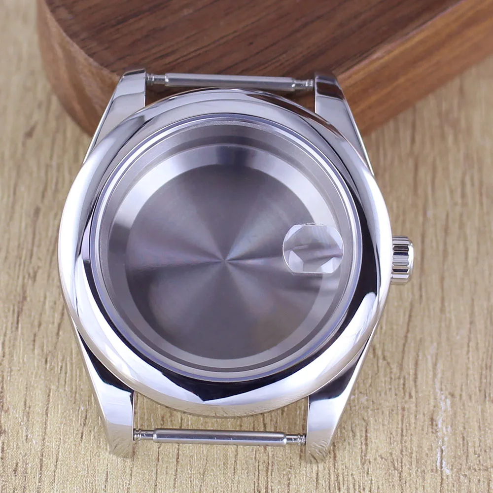 Fashion Round Edge Watch Case with Sapphire Glass - Waterproof, 36mm/39mm, 28.5mm Dial Compatibility