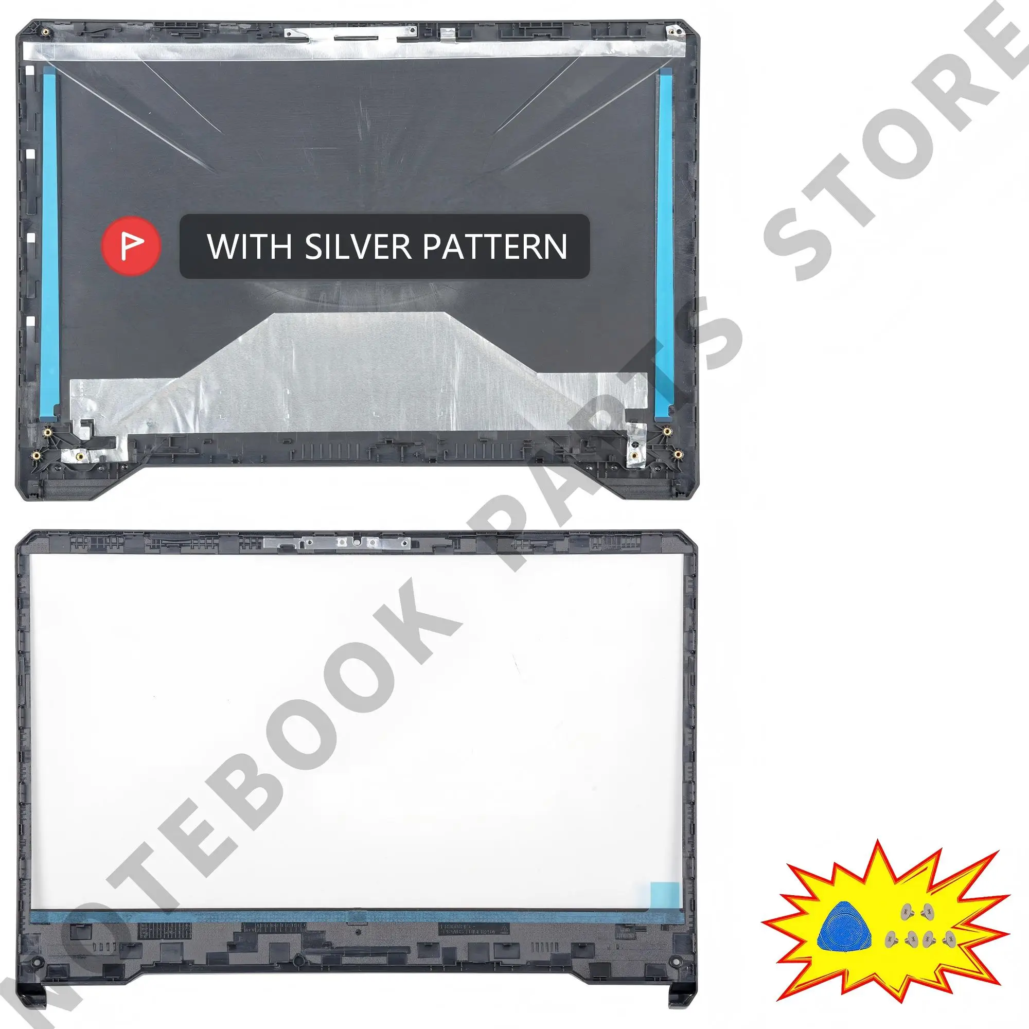 Durable 15.6 Protective Laptop Back Cover/Bezel/Hinges