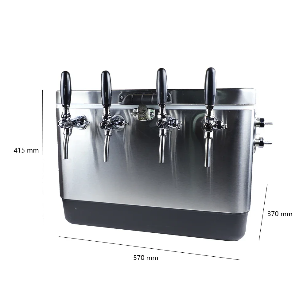 High Quality Stainless Steel Ice Cooler Box For Outdoor Camping Fishing Large Capacity Portable Cooler Wine Beer Box