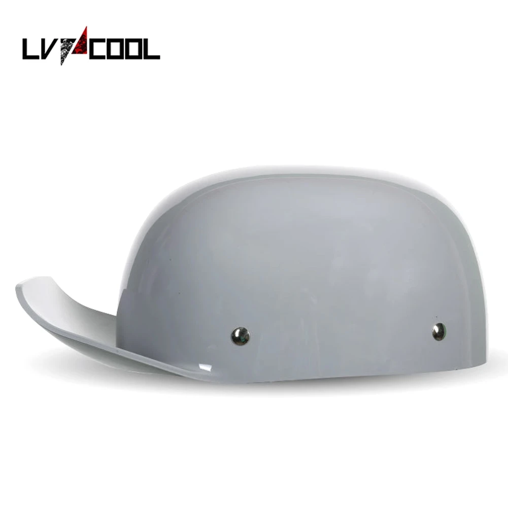 

LVCOOL 2023 Baseball Cap Helmet Motorcycle Helmets Summer Open Face Scooter for Cruiser Chopper Gangster Men Women E Type-L