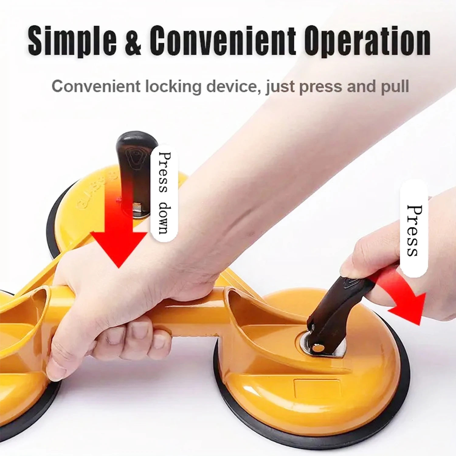 Suction Cup Lifter Handheld Lifting Clamp Glass Puller Strong Grip Vacuum Lifter Tile Lifting Tool Suction Handling Tool