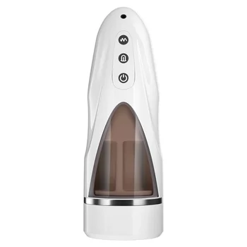 Automatic Male Masturbator Cup with10 Vibrating & Tongue Licking Motions3D Realistic Vagina Texture Oral Sex Toys For Men