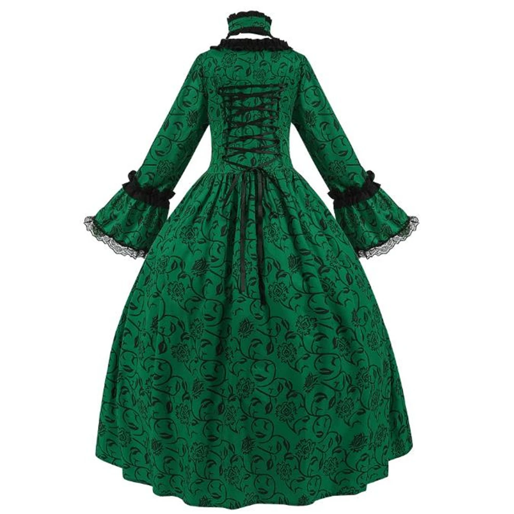 Robe Vctorenne Rene Femme Robe Dentelle À Manche Longue De SoréE