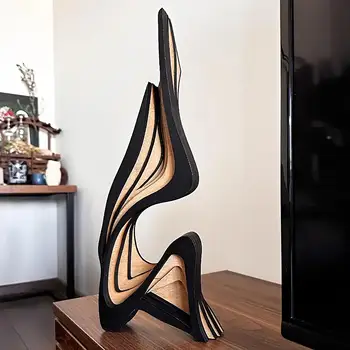 Abstract Wooden Sculpture Decor 1