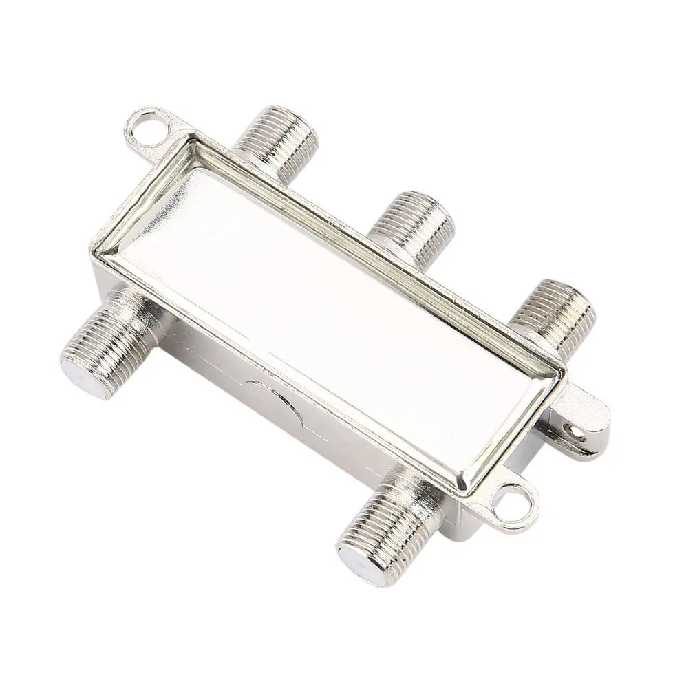 TV Splitter 4 Way Satellite Antenna Cable TV Distributor 5-2400MHz F Type SP-04 Splitter Home TV Equipments Signal Receiver for SATV/CATV
