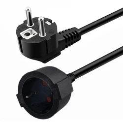 Schuko Euro Power Extension Cable - Male to Female, Various Lengths (3.0M)