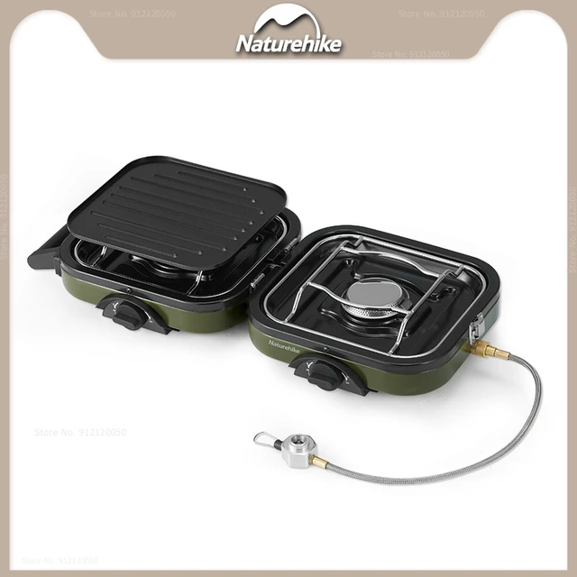 Naturehike New Double-Fire Folding Gas Stove Outdoor Portable Gas Stove  Camping Cookware Outdoor Picnic Cooking High-Power Stove - AliExpress