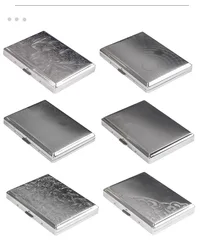 Sleek and Stylish Extended Metal Cigarette Storage Case (1pc Random pattern)