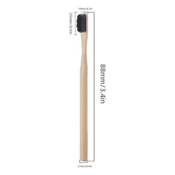 Biodegradable Ultra - Dense Bamboo Toothbrush for Adults - Eco - Friendly Natural Material (1 or 4 Pack) (1PCS)