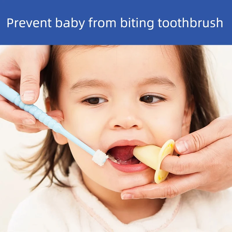 Children's Brushing Assistant Finger Coat Baby Oral Cleaning Helper 0-1-2 Years Old Baby Anti-Bite Toothbrush
