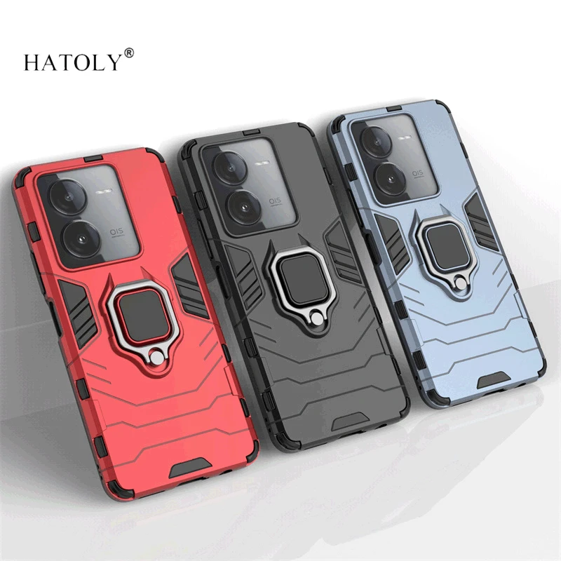 Per Vivo Iqoo Z8 Custodie Funda Per Vivo Iqoo Z8 Z7 Supporto Per Anello Paraurti Antiurto Armor Para Cover Posteriore Per Iqoo Vivo Iqoo Z8 5G