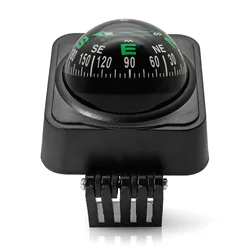 High - Precision Dash - Mount Marine Navigation Compass with Suction Cup (Black)