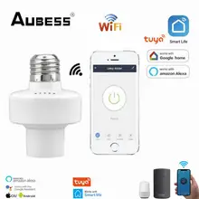 

Aubess WiFi Smart Light Bulb Adapter Lamp Holder Base For Led Bulb E27 E26 Remote Control For Alexa Google Smart Life Tuya App