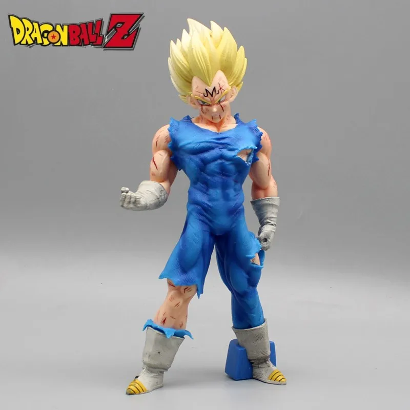 20cm Dragon Ball Majin Vegeta Battle Damage Anime Figures Vegetagk Sky Pvc Action Figures Model Collection Toys Decoration Gift