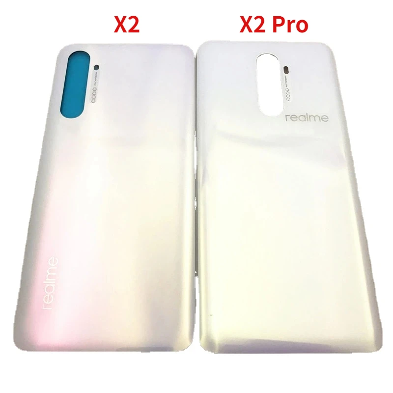 

With Adhesive For OPPO RMX1991 Realme X2 Glass Case Battery Cover Realme X2 Pro RMX1931 Back Battery Cover Rear Housing Door